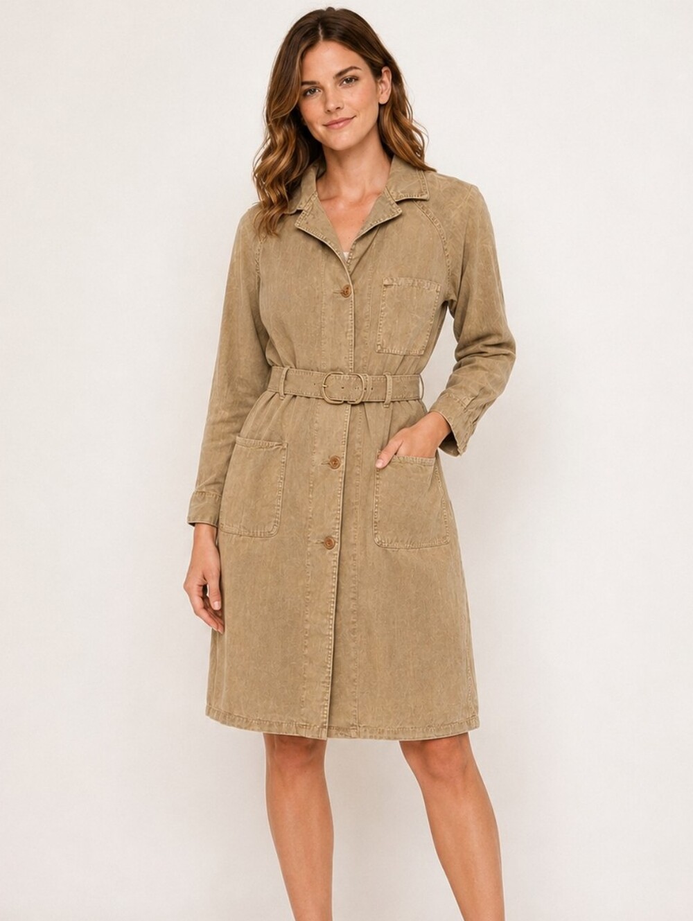 Wilfred Free ($200) Beige Utility Jacket Button Front Aritzia